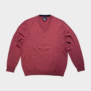 Club Room V-Neck Sweater Salmon Red Size Small